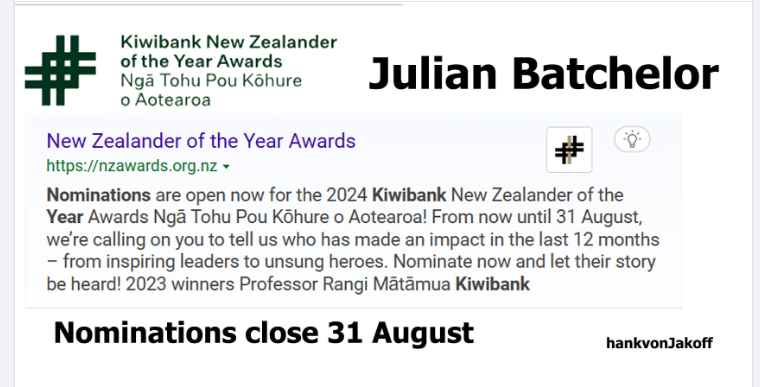 nominate Julian Batchelor for New Zealander of the year | Waikanae Watch